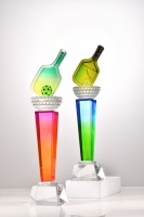 Trophées en cristal gravés au laser sur mesure avec options de personnalisation pour les événements sportifs