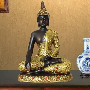 Thaise Boeddha Hoofd Ornament Zen Thaise Boeddha Standbeeld Decoratie Zuidoost-aziatische Boeddha Yoga 2022