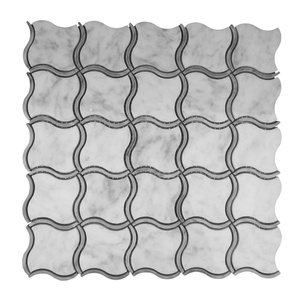 3D diseño de madera mosaico de mármol 3D pared paisaje - Product Image 2