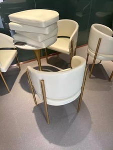 Mesa de comedor y sillas de lujo ligero de acero inoxidable <span class=keywords><strong>italiano</strong></span> Hotel restaurante café mesas y sillas para restaurante - Product Image 3