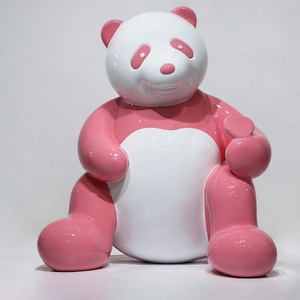 Escultura de Panda Acrobático de Diseño Único en Fibra de Vidrio, Apta para Niños, Adorno para Centros Comerciales, Zoológicos y Parques de Diversiones - Product Image 4
