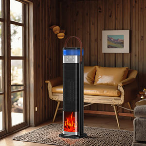 Calentador Eléctrico Portátil Independiente LEXIA, Mini Calefactor con Elemento Calefactor PTC, Control Remoto, Pantalla de Temperatura, Cobertura de 21-30° - Product Image 1