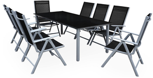 Juego de mesa de comedor de vidrio 1 + 4 Juego de sillas de mesa de comedor de diseño moderno para sala de estar y comedor - Product Image 5