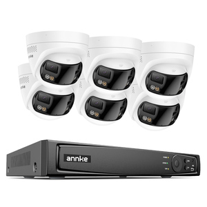 Annke 8CH 12MP H.265 + POE NVR 6 cái 4k PoE <span class=keywords><strong>IP</strong></span> ống kính kép thông minh ánh sáng kép toàn cảnh tháp pháo <span class=keywords><strong>Camera</strong></span> an ninh Hệ thống giám sát - Product Image 1