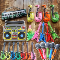 Guitare gonflable en PVC, instruments de musique, microphone, batterie, radio, saxophone, jouet