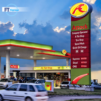 Panneau totem LED personnalisé pour station-service, éclairé, affichage des prix du carburant, signalisation extérieure en ACP aluminium pour l'image de marque des stations-service
