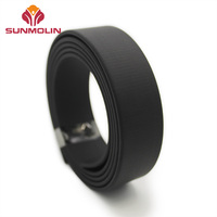 Sangle en sangle tissée enduite de PVC souple, souple et soudable, imperméable, de 25 mm, noire, pour sacs de mode, sacs personnalisés mats, bagages, colliers et laisses pour chiens