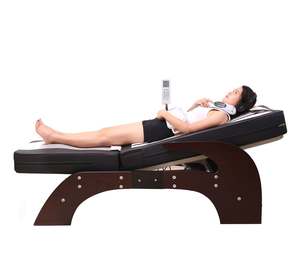 เตียงนวดอัตโนมัติแบบเอนนอนได้ หลายฟังก์ชั่น คล้ายการบำบัดด้วยซิโอกรา พร้อมระบบความร้อนบำบัดด้วยอินฟราเรดและลูกกลิ้งหยก - Product Image 1