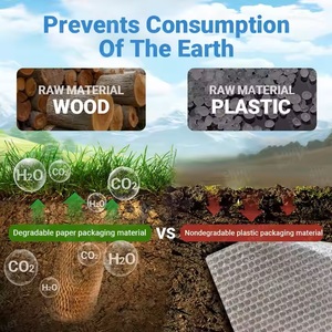 Giấy tổ ong tay áo cho rượu vang hồng bọc CuộN bảo vệ Bảo vệ chai màu đen bao bì chai rượu vang giấy tổ ong tay áo - Product Image 4