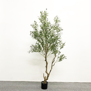 Plantes en pot en plastique en gros, 90 cm, 120 cm, 150 cm, 180 cm, 210 cm, 240 cm, décoration d'intérieur artificielle, faux olivier - Product Image 4