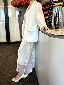 <strong>Ladies</strong> 3/4 Ruched Sleeve Open Front Blazer Casual Lightweight Office <strong>Suit</strong> Jacket Elegant Women Business Workwear Blazer - Product Image 4