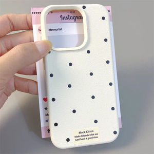 เหมาะสำหรับ iPhone 17 Pro Max, เคสโทรศัพท์กันกระแทกแบบเรียบง่าย ลายจุดเล็กๆ ผิวสัมผัสหนัง รูระบายอากาศขนาดใหญ่ - Product Image 4