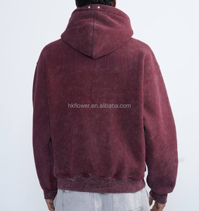 Sudadera con Capucha de Alta Calidad 100% Algodón, Lavado Ácido, Serie High Street, Estilo Vintage - Product Image 2