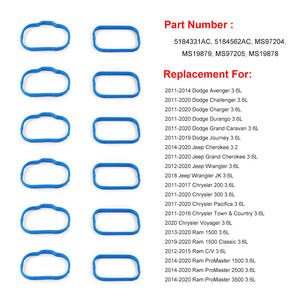 12pcs/SET进气歧管垫片集进气垫片适用于克莱斯勒道奇吉普Ram 2011-2019 5184562ac 5184331ac MS97204 - Product Image 5