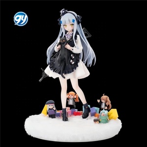 Model patung kucing hitam hadiah HK416 garis depan anak perempuan Model koleksi kotak - Product Image 3