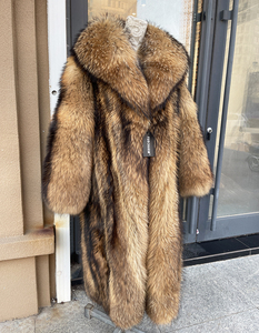 Nuovo Stile Invernale <span class=keywords><strong>Cappotto</strong></span> in Pelliccia di Procione da <span class=keywords><strong>Uomo</strong></span> Lungo con Risvolto Ispessito Caldo Business Casual Antivento e Resistente al Freddo - Product Image 3
