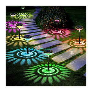 Luz de jardín solar LED RGB de 12V, iluminación LED impermeable para exteriores para jardines, farola solar todo en uno 90 ABS IP65 125 270 - Product Image 1
