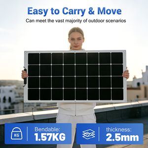 Panneau solaire pliable 100W le mieux noté, chargeur à efficacité de 22%, module photovoltaïque léger et flexible 1100x540mm - Product Image 3