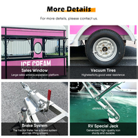 JINLIJING Nouveau chariot de rue rose personnalisé cuisine crème glacée café Bus cave mobile stand de nourriture remorque Foodtruck