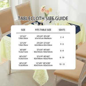 Tovaglia Jacquard Champagne 60x104 Pollici, Resistente all'Acqua e all'Olio, con Bordo in Pizzo <span class=keywords><strong>per</strong></span> Cene, Buffet e Decorazioni <span class=keywords><strong>per</strong></span> Feste - Product Image 5