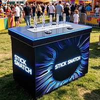 Machine de jeu STICK SNATCH pour 2 joueurs, avec lumières LED, défi visuel et tactile de réaction en PE, pour intérieur et extérieur, location pour fêtes foraines