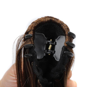 Perruque cheveux longs pour femmes naturelle bouclée fausse queue de cheval queue de cheval à clipser produits capillaires de qualité européenne américaine - Product Image 4