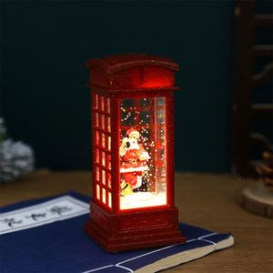 Cabina Telefónica Navideña con Cristales de Nieve LED, Funciona con Pilas, Decoración para el Hogar, Luz Nocturna - Product Image 5
