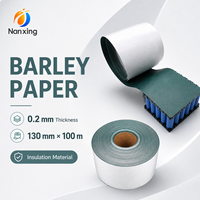 Kertas Barley Highland Ketebalan 0.2mm Lebar 130mm Panjang 100m Warna Cyan Isolasi Kertas Ikan Serat Vulkanisasi Tegangan Rendah