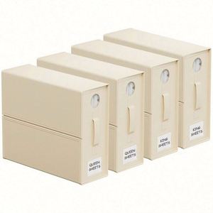 Foldable <b>Sheet</b> Organizer <b>Sheet</b> Organizers and Storages Foldable Bed <b>Sheet</b> Organizer With Window and Label for Linen Closet - Product Image 3