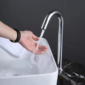 SUS Offre Spéciale Chrome Robinet Électrique Sans Contact Salle De Bains Évier Capteur Robinet AD \ <span class=keywords><strong>DC</strong></span> Lavabo Robinet D'eau pour Hôtel Lieux Publics - Product Image 4