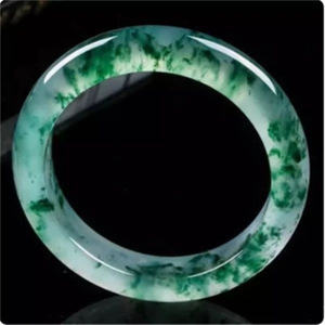 PFT Auténtica Pulsera de Jade de Cuarzo Verde Claro con Flor Flotante y Esmeralda Verde Hielo Roto, de Moda - Product Image 2