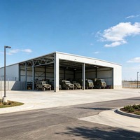 Garage Isolato a Struttura in Acciaio Monostrato per Veicoli in Zone Fredde a Basso Latitudine, Parcheggio e Deposito Antigelo