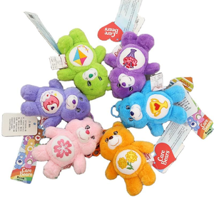 Sıcak satış 15cm bakım ayı kabarık peluş sırt çantası Dangle dekor işlemeli çocuk güzel dolması hayvan Rag kolye doğum günü için - Product Image 3