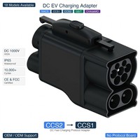 Adaptateur de charge rapide DC CCS2 vers CCS1 400A IP65 Type 2 IEC vers SAE J1772 CCS1 Connecteur de chargeur EV Plug and Play