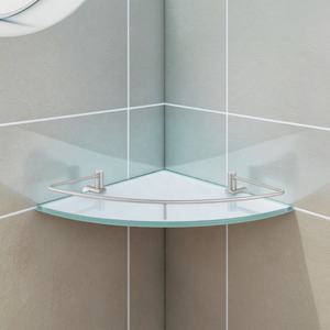 Estantes de vidrio de esquina de Hotel de alta calidad, artículos sanitarios prácticos, artículos de tocador de baño de pared triangular, estante de almacenamiento de acero inoxidable - Product Image 4