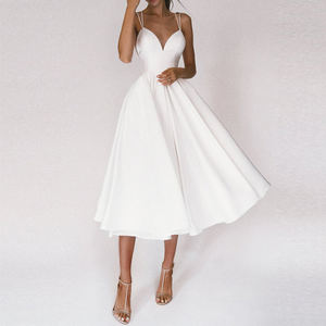 <span class=keywords><strong>Robe</strong></span> de soirée Sexy pour femmes, couleur unie, sans manches, dos nu - Product Image 1