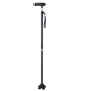 ไม้เท้าเดินป่าแบบยืดหดได้ ทำจากอลูมิเนียมอัลลอยด์ ป้องกันการลื่น พร้อมไฟส่องสว่าง สำหรับผู้สูงอายุ - Product Image 1