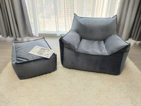 Nouveau design direct d'usine canapé paresseux moderne en velours doux pour meubles de salon fauteuil pouf d'intérieur vente en gros de pouf chaise longue