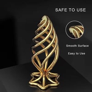 Bon prix de haute qualité creux spirale métal godemichet Anal jouets sexuels Anal globulaire produits pour adultes pour femmes et hommes Juguetes Sexuales - Product Image 3