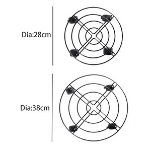 Esschert Design Grande capacité <span class=keywords><strong>de</strong></span> charge 60kg Métal Rond Extérieur 4 Roues Porte-pot <span class=keywords><strong>de</strong></span> fleur Chariot pour plante avec frein - Product Image 5