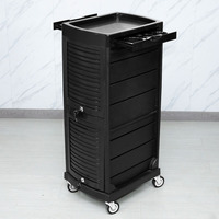 Chariot de Salon Pliant Moderne en Plastique à 4 Roues avec Verrou de Sécurité Durable et Scellé pour Barbiers, Coiffeurs et Outils de Teinture à Chaud – Vente en Gros