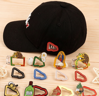 Épinglette de chapeau en émail vintage style mexicain, plaqué or, imprimé UV, avec logo personnalisé, en métal, pour casquettes, vente en gros promotionnelle