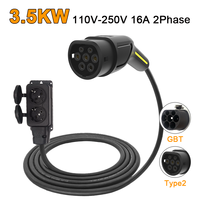 Câble de décharge V2L V2H Type 2 GBT pour voitures électriques, 3 phases, 16A, certifié CE, interface USB, prise pour camping en extérieur, nouveauté