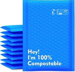 Balle di imballaggio imbottite compostabili buste biodegradabili al 100% buste buste di plastica autosigillanti ecologiche Logo personalizzato