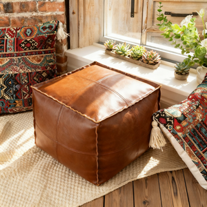 Taburete <span class=keywords><strong>de</strong></span> Cuero Suave Impermeable, Moderno y Minimalista, Ideal para la Sala <span class=keywords><strong>de</strong></span> Estar <span class=keywords><strong>de</strong></span> un Apartamento, Uso Doméstico - Product Image 1