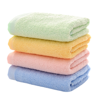 Toalla de bambú tejida de secado rápido de 30x30 cm (12x12 pulgadas) al por mayor, paños de baño para niños, toallitas de mano de color liso para recién nacidos, para uso exterior