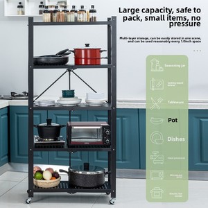 Metal Multi-Layer Free Foldable Oven Pot Board Rack Household <strong>Storage</strong> <strong>for</strong> <strong>Kitchen</strong> Pots Living Room <strong>for</strong> Floor-to-Ceiling - Product Image 6