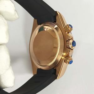 Montre <span class=keywords><strong>de</strong></span> haute qualité à fonction chronographe, bracelet en caoutchouc, boîtier en or rose pour homme, 39 mm, vente chaude - Product Image 4