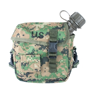 Botella de Agua Deportiva de Camuflaje para Caza, 1750 ml, 1.8L, 1.7L, Verde y Negra, Portátil, para Entrenamiento al Aire Libre, con Bolsas y Correas para el Hombro - Product Image 3
