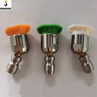 Embouts de buse de lavage haute pression avec fonction de rotation à 360 degrés connecteur 1/4 pouces à dégagement rapide 0 15 25 40 degrés Jet d'eau